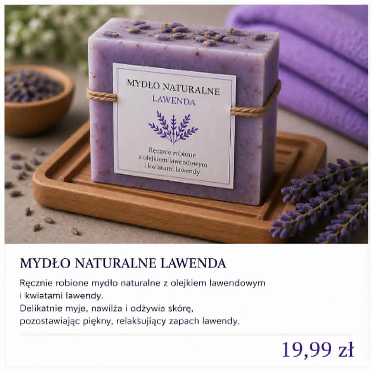 Mydło naturalne lawendowe Agaminnaturivia