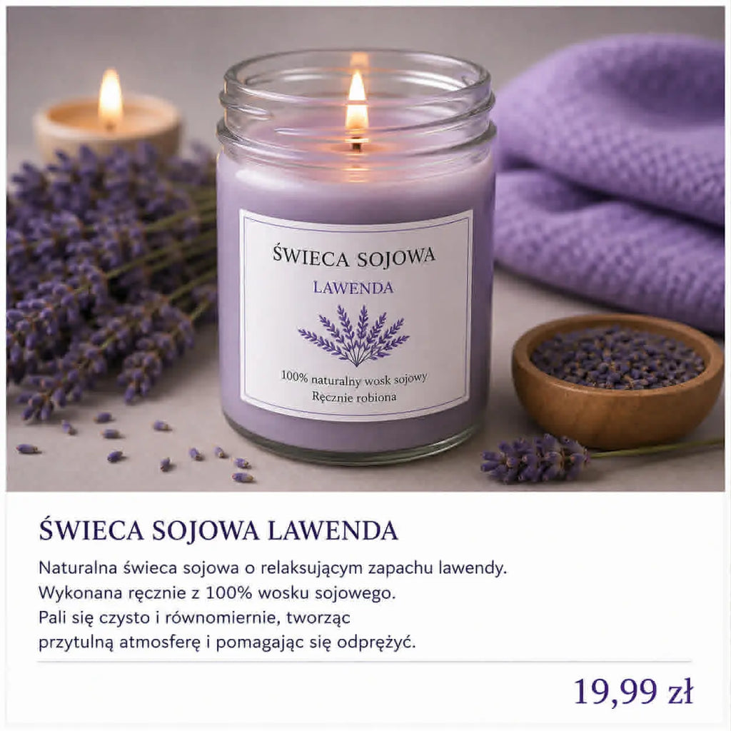 Świeca sojowa lawendowa Agaminnaturivia